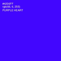 #4206FF - Purple Heart Color Image